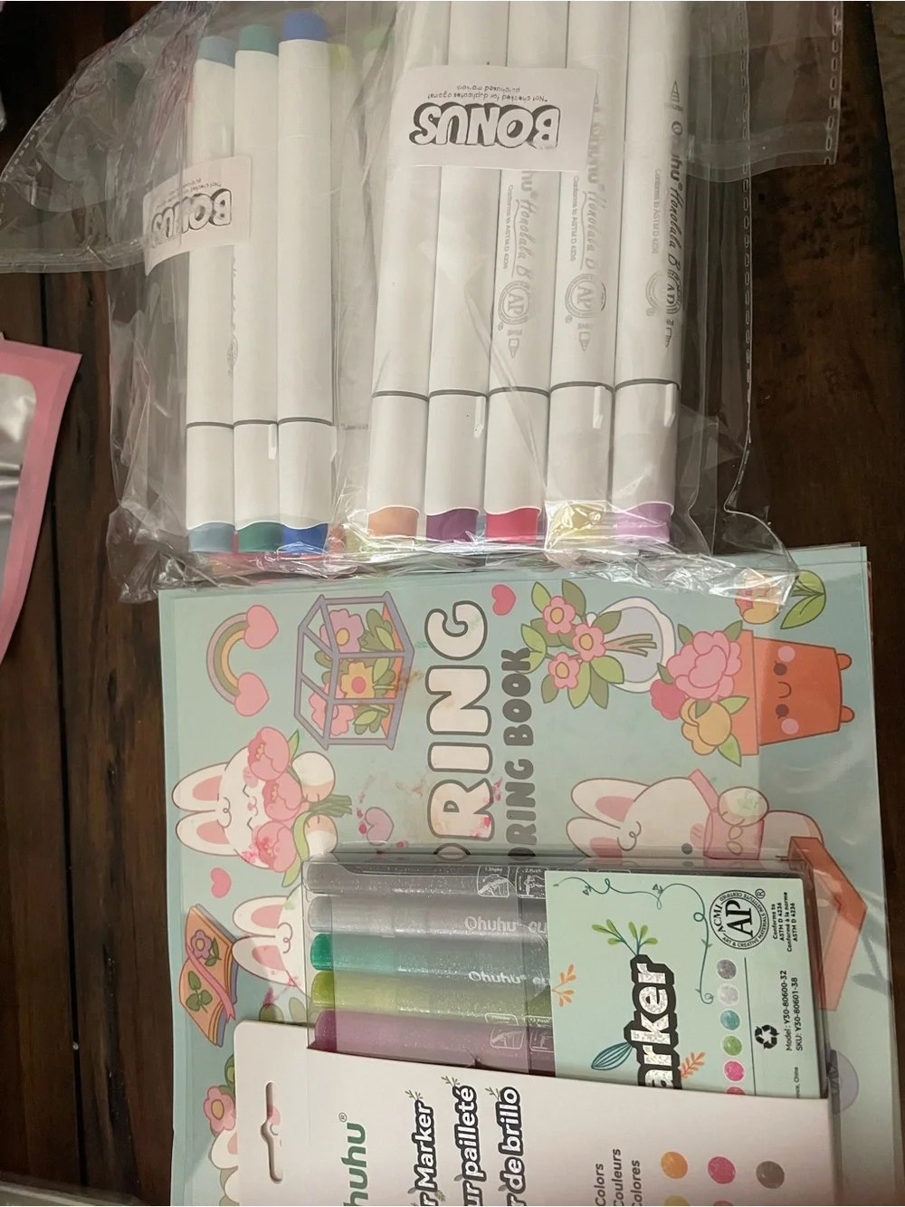 Wook Books Coloring Books & Ohuhu Markers (Markers & Items Added 8/16)